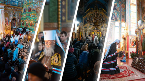 Блаженнейший Митрополит Онуфрий совершил чтение покаянного канона в четырех монастырях Киева