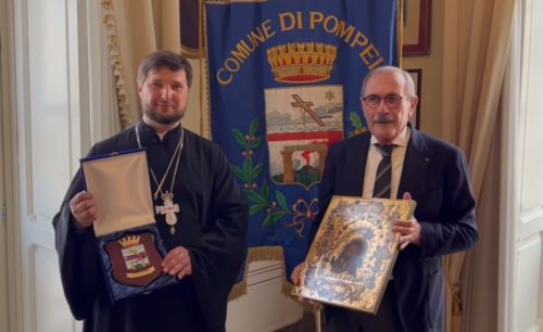 Клірик Одеської єпархії в Італії зустрівся з мером міста Помпея, який допомагає відновлювати Преображенський собор