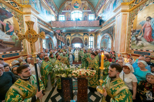 Предстоятель возглавил престольный праздник храма во имя преподобного Агапита Печерского в Киево-Печерской Лавре